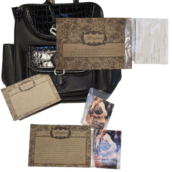 Brighton Donatella Pebble Leather Organizer Wallet Backpack Shoulder Bag - Picture 10 of 10